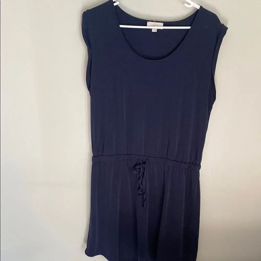 Loft Outlet Navy Sleeveless Dress Size Large.